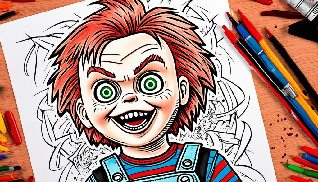 chucky drawing pages to color