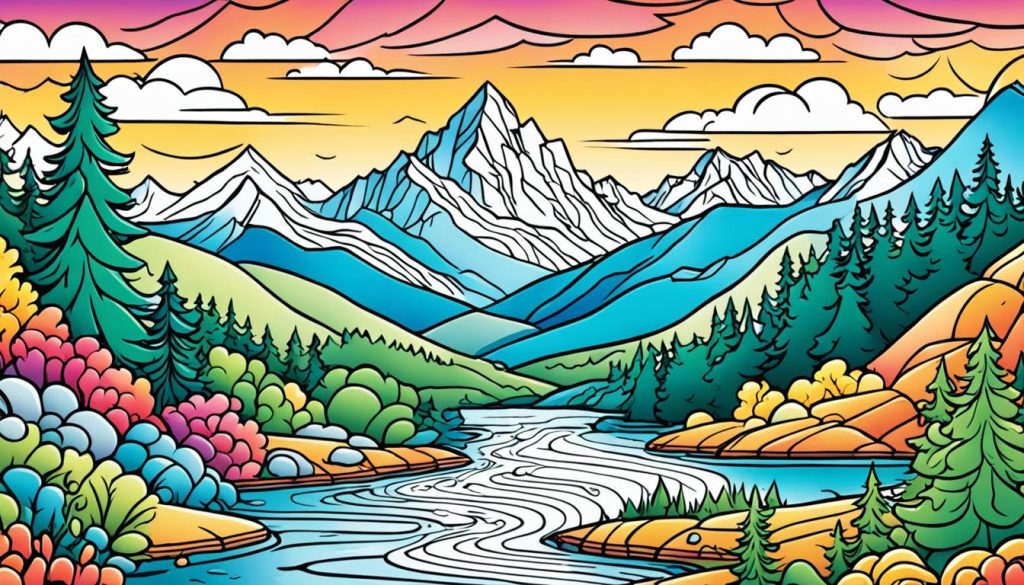 complex scenery color pages complex scenery color pages