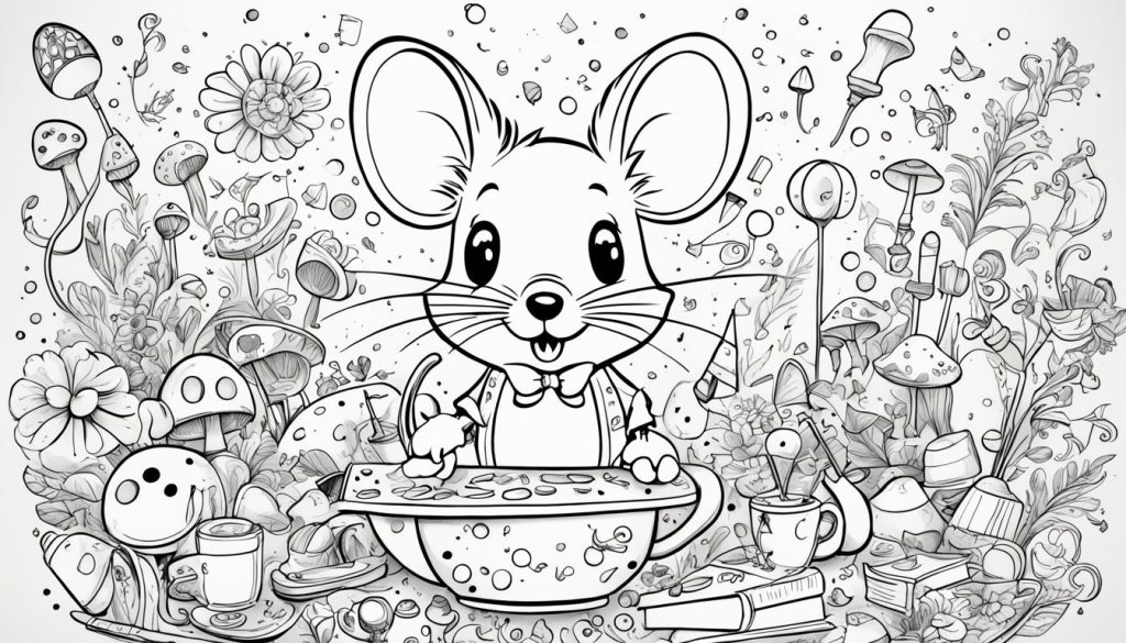 creative mouse coloring pages
