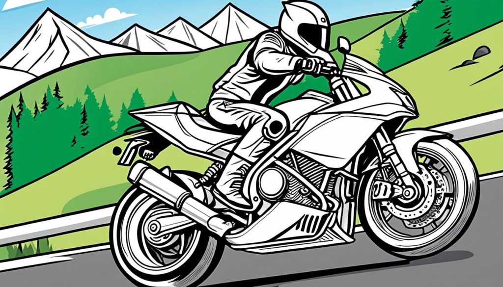customizable motorcycle coloring pages