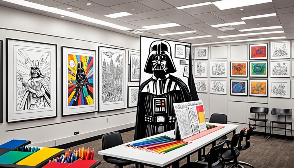 display darth vader coloring artwork