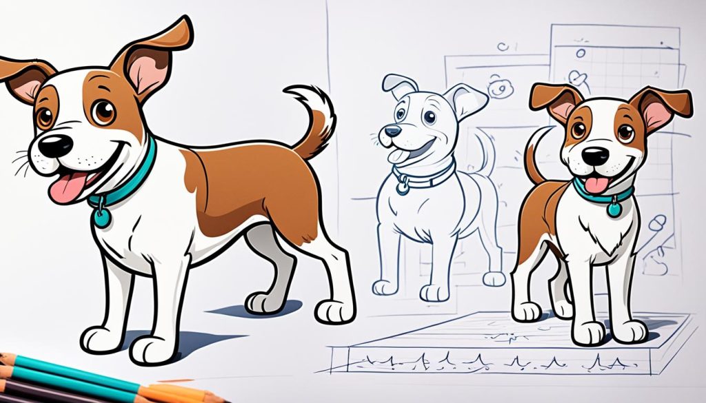 dog drawing tutorial printable