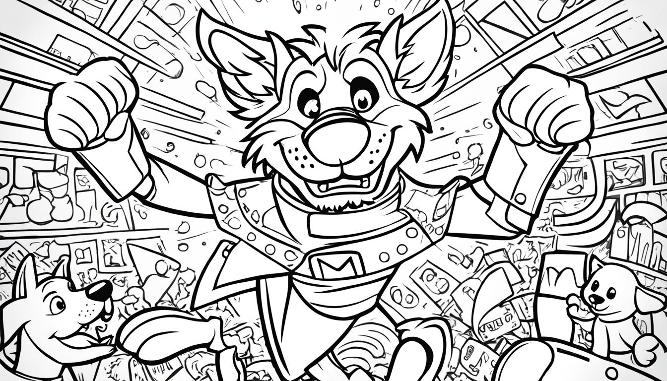 dog man coloring pages