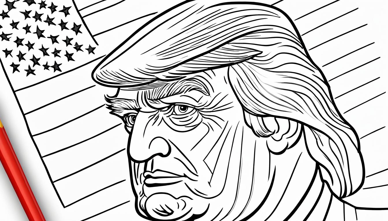 donald trump coloring page