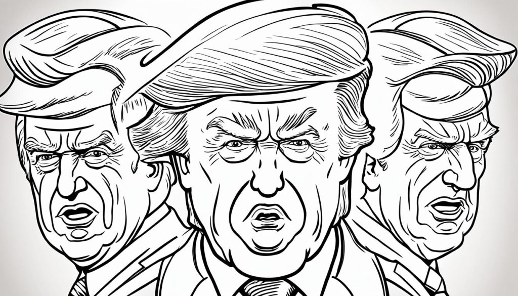 donald trump portrait coloring page