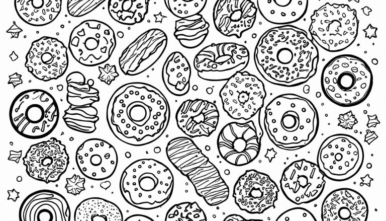 Donut Coloring Pages – Download Print Color Page