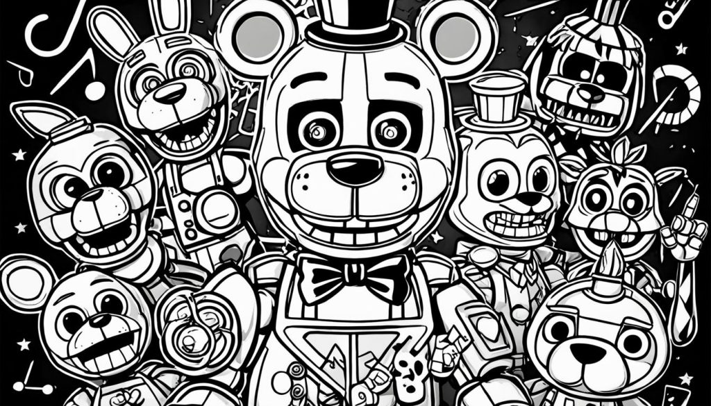 five nights at freddys coloring pages