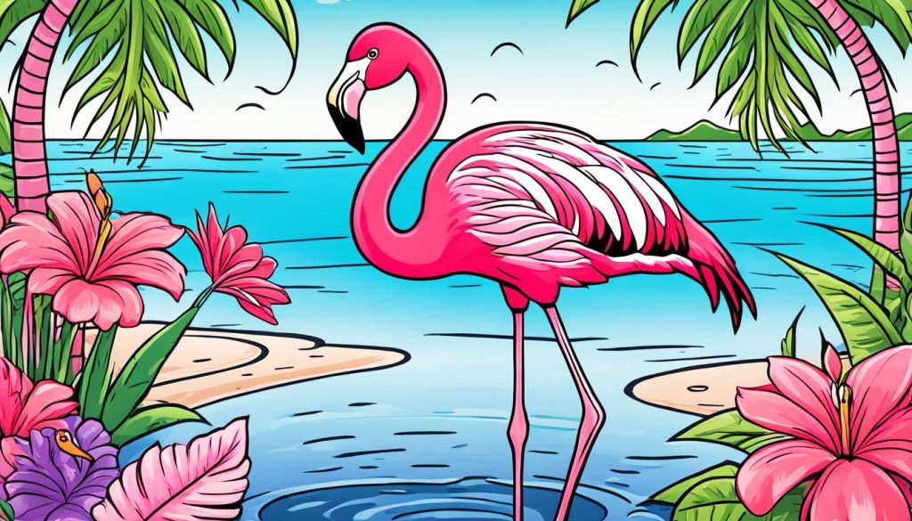 flamingo coloring pages