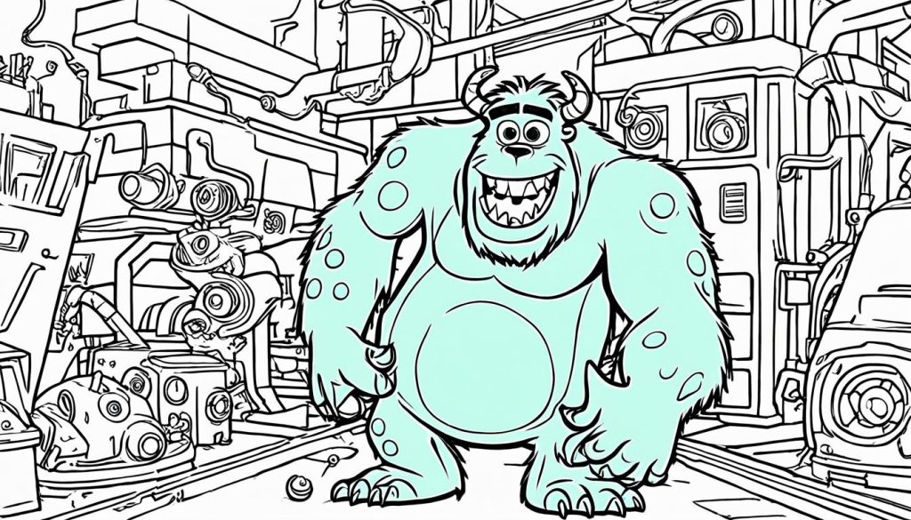 high-resolution Monsters Inc coloring pages