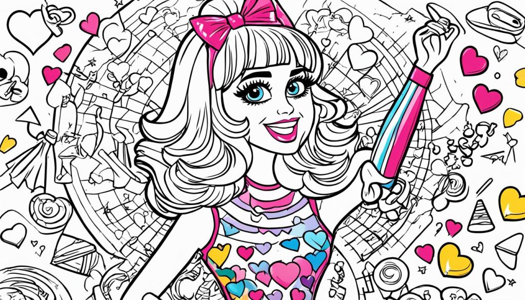 katy perry coloring page