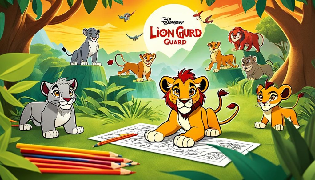 kids coloring pages lion guard