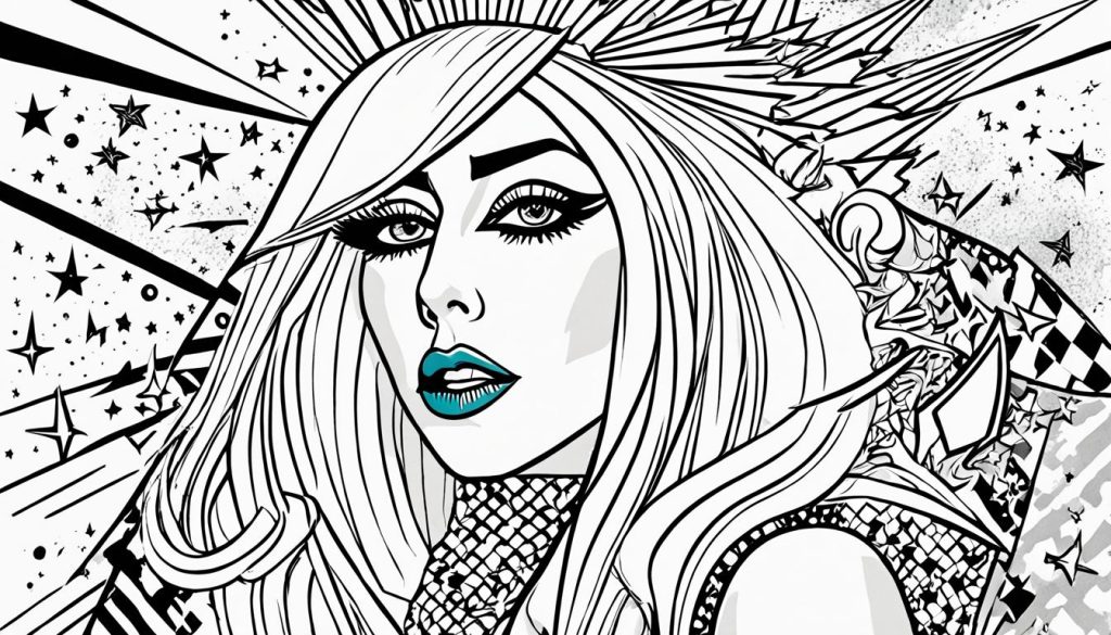 lady gaga printable poster for coloring