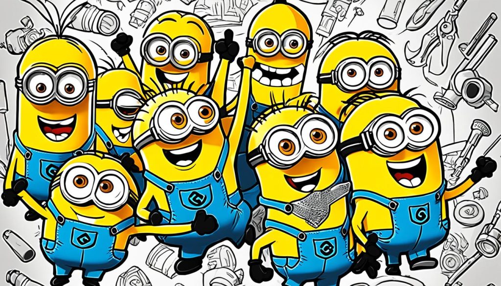 minions coloring pages color book art print