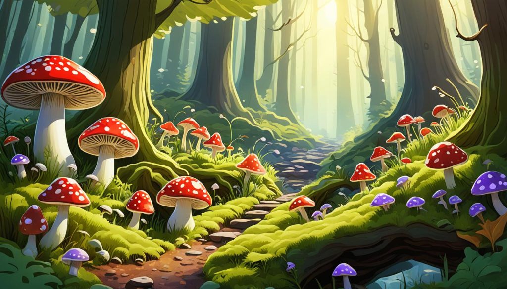 mushroom drawing for coloring