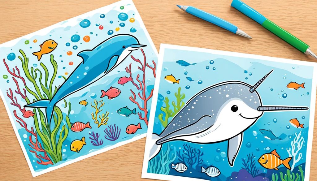 narwhal printable promoting environmental awareness