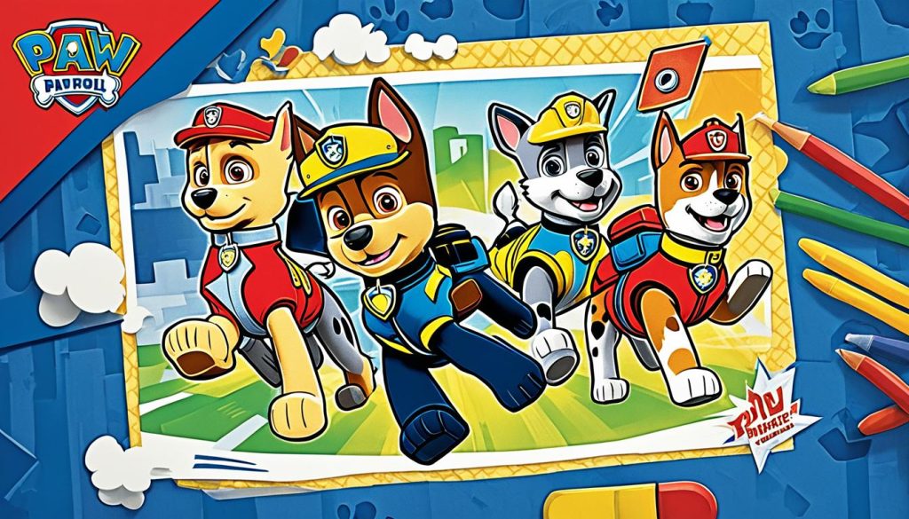 paw patrol chase art prints