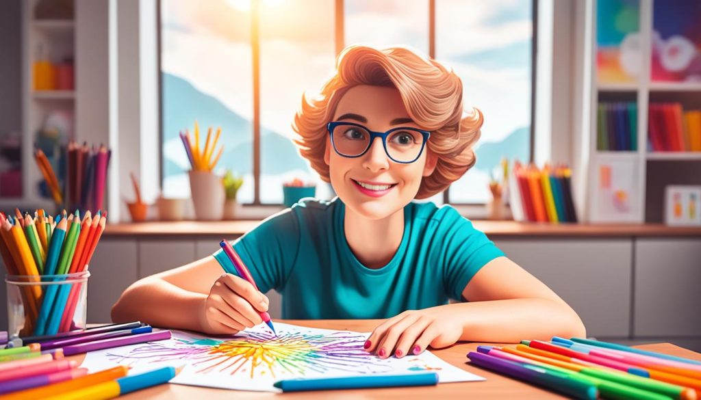 person engaging in therapeutic gacha life coloring