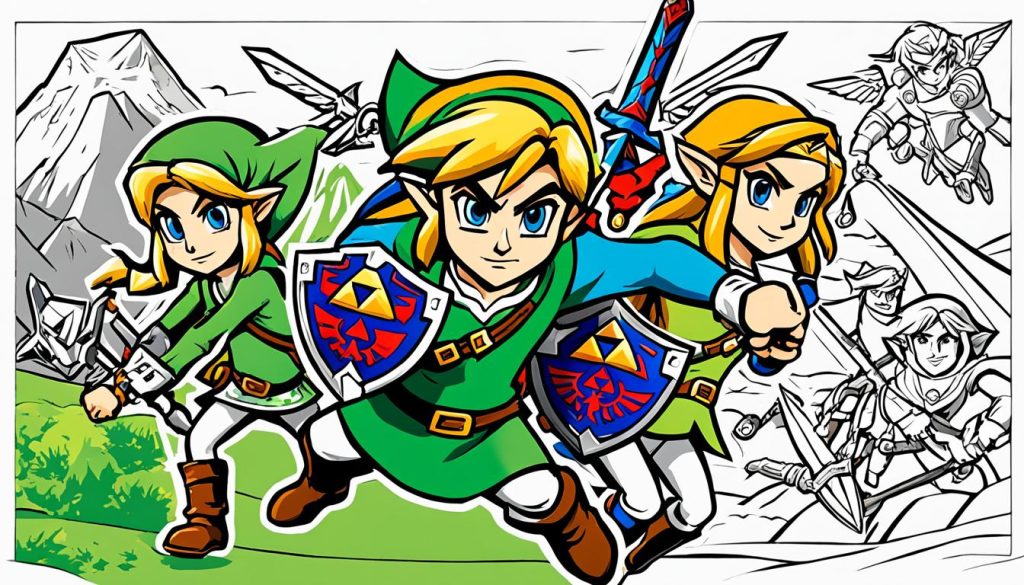 printable Zelda coloring pages