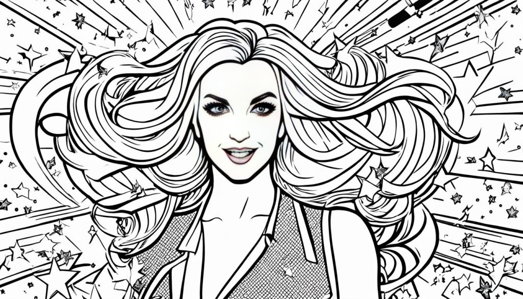 printable britney spears coloring page
