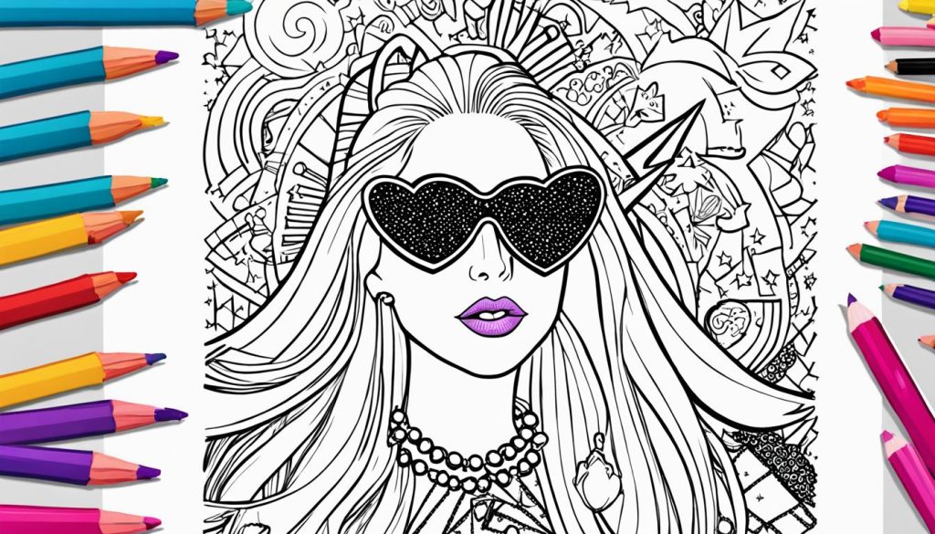 printable lady gaga coloring pages
