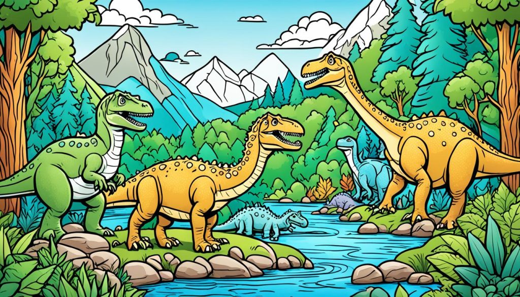 realistic dinosaur coloring pages