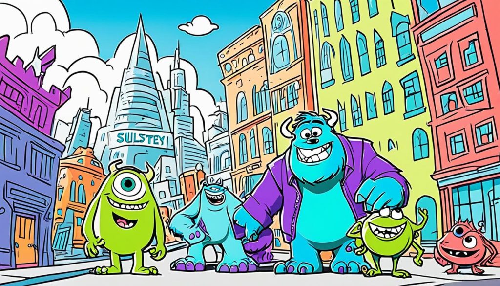simple Monsters Inc coloring pages