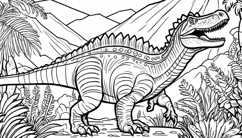 spinosaurus coloring page
