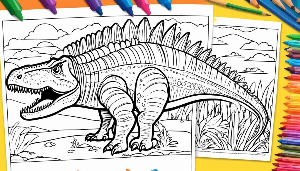 spinosaurus printable coloring pages