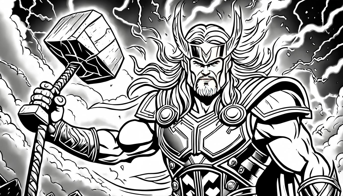 thor coloring pages