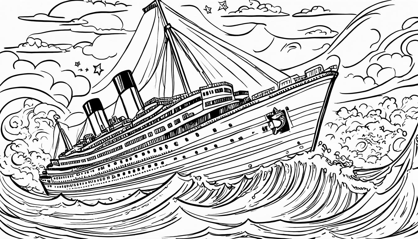 titanic coloring pages