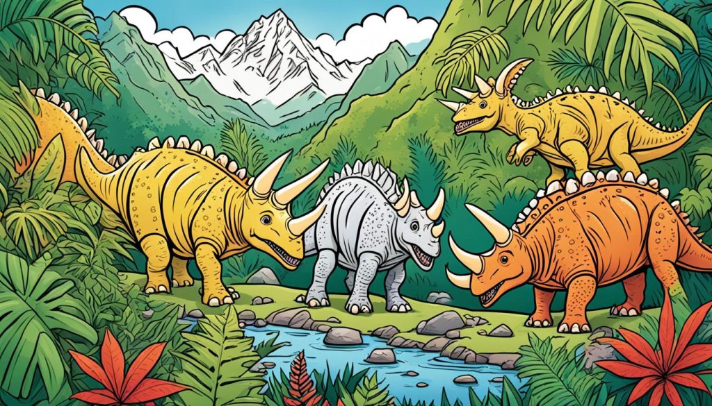triceratops coloring fun