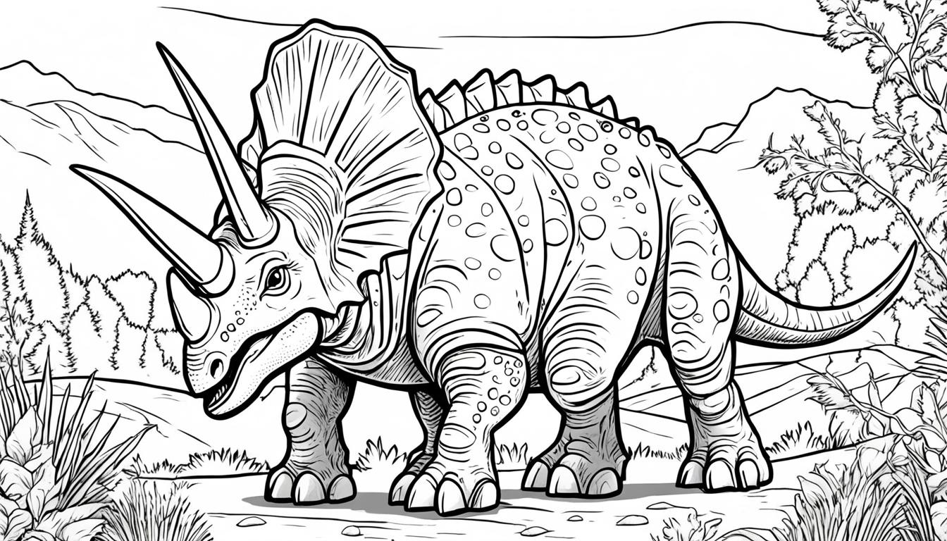 triceratops coloring pages