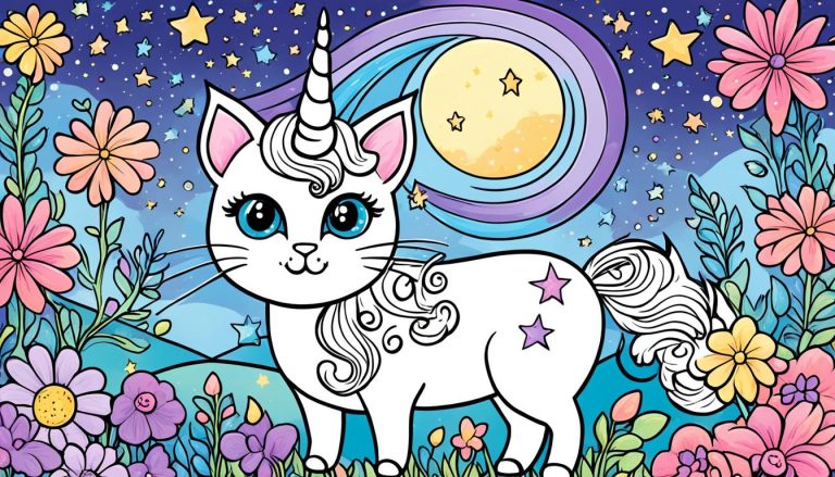 Unicorn Cat Coloring Pages – Download Print Color Page