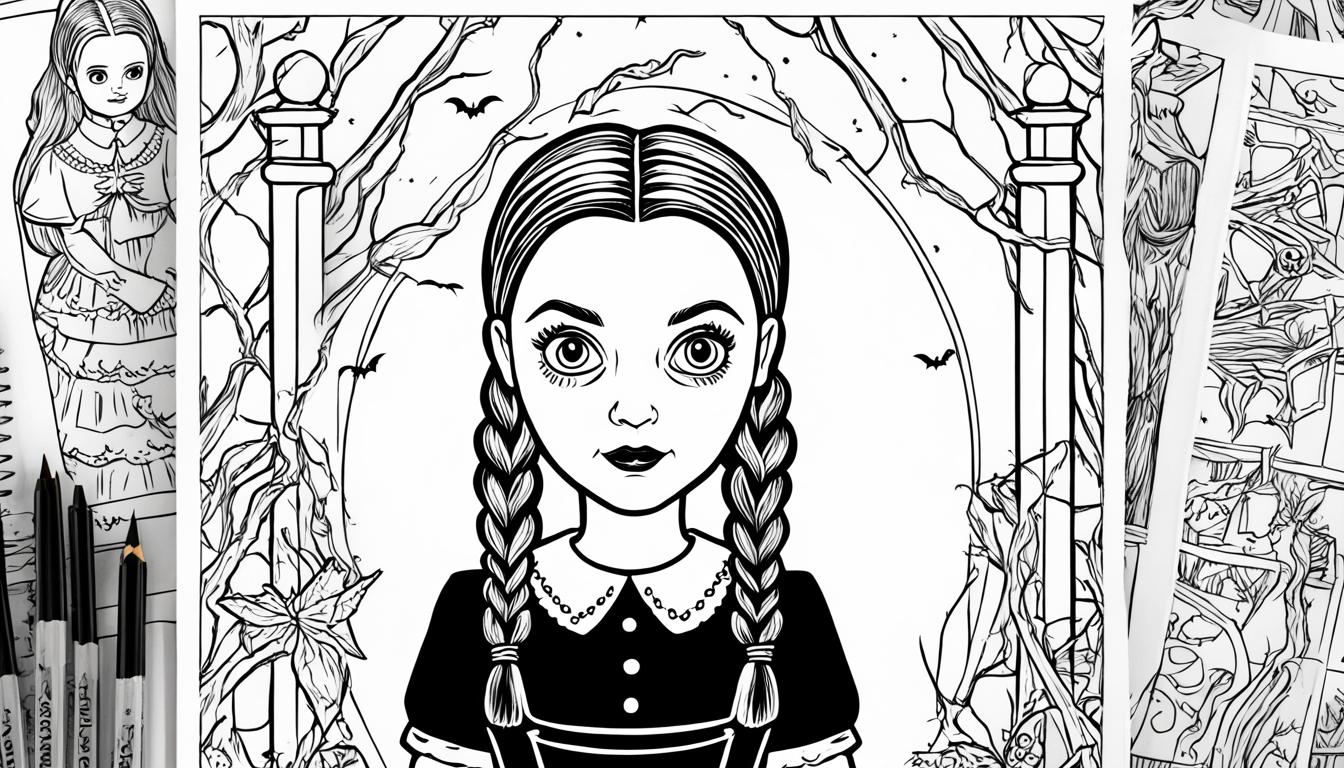 wednesday addams coloring pages