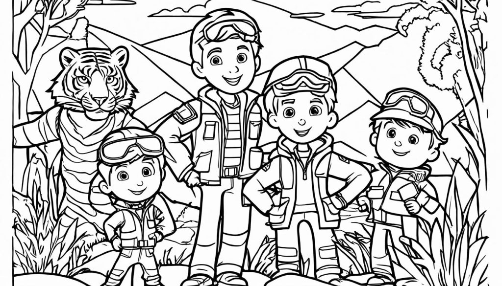 wild kratts coloring picture featuring Kratt Brothers