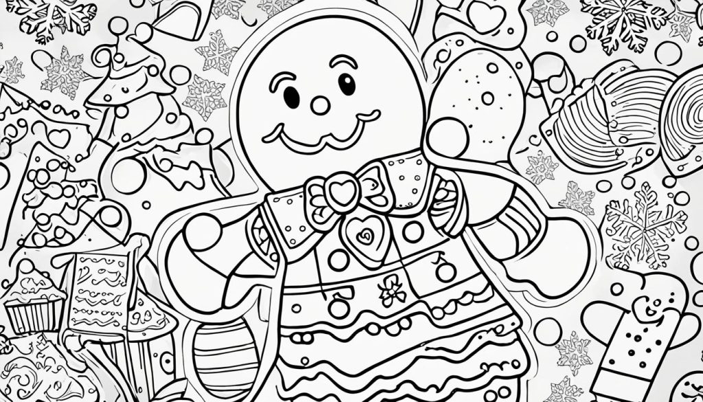 Advanced Gingerbread man coloring outline