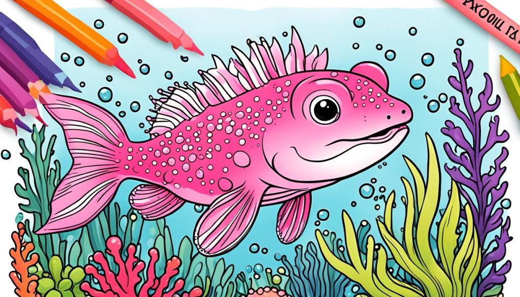 Artistic appeal of axolotl coloring pictures