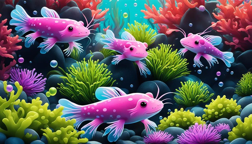 Axolotl underwater coloring