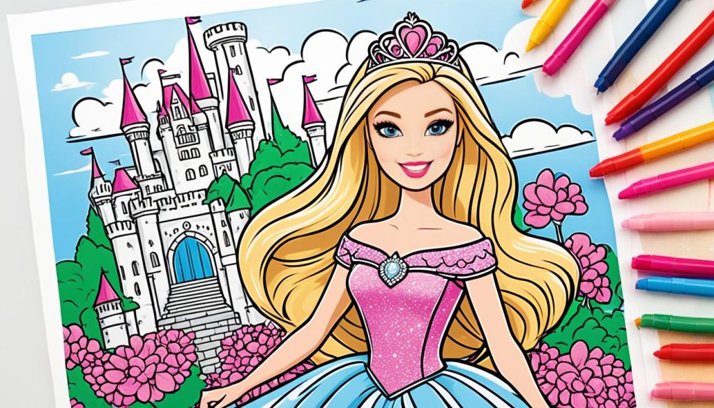 Barbie Princess Coloring Page