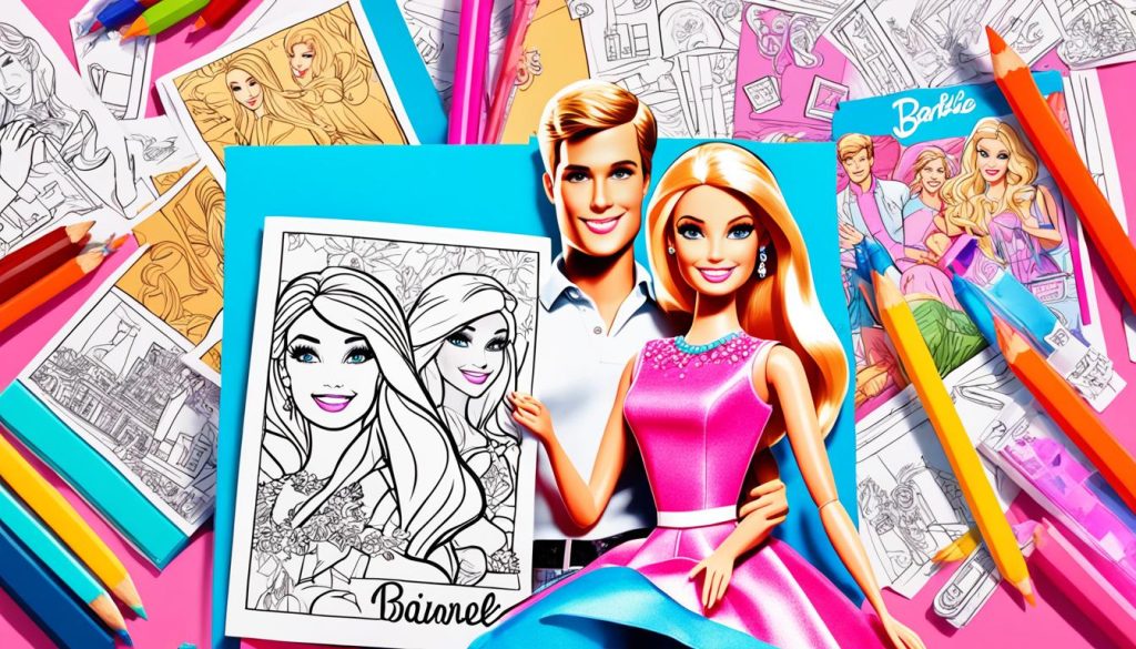 Barbie and Ken coloring pages