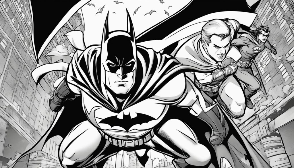 Batman and Robin coloring sheet