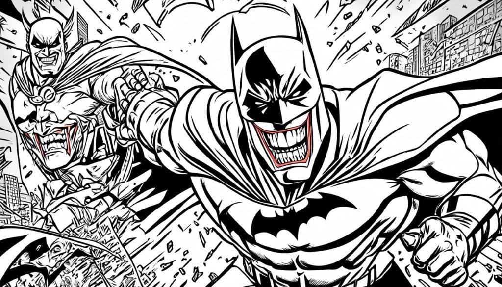 Batman vs Joker coloring page