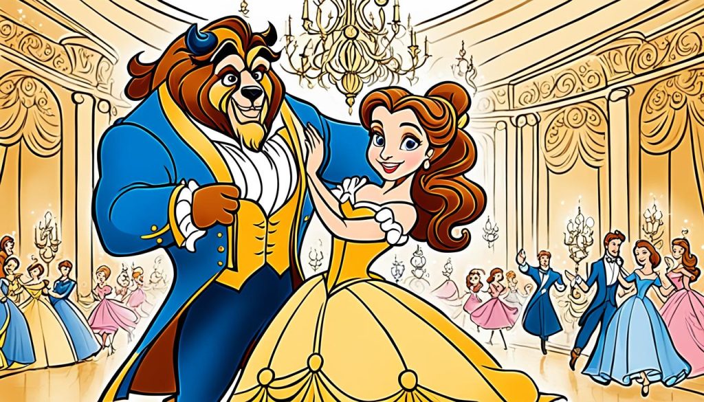 Beauty and the Beast Coloring Art