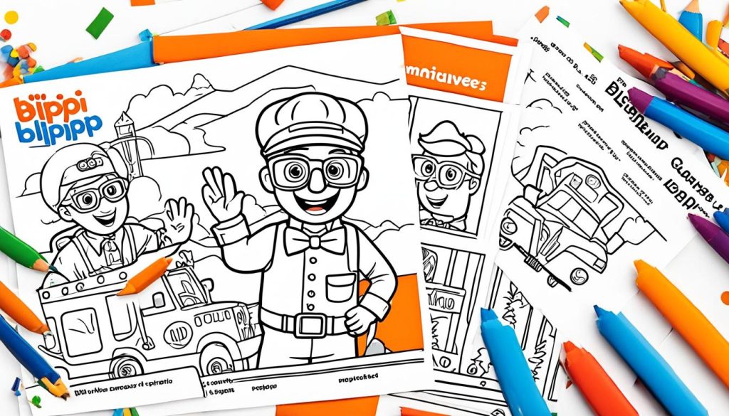 Blippi printable coloring pages
