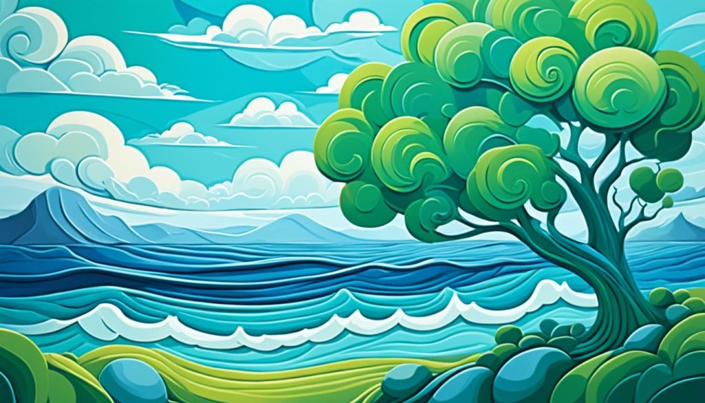 Blue-Green Artwork