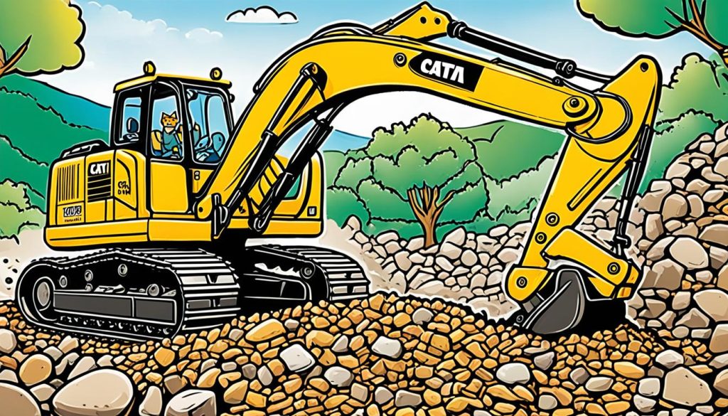 CAT excavator coloring pages