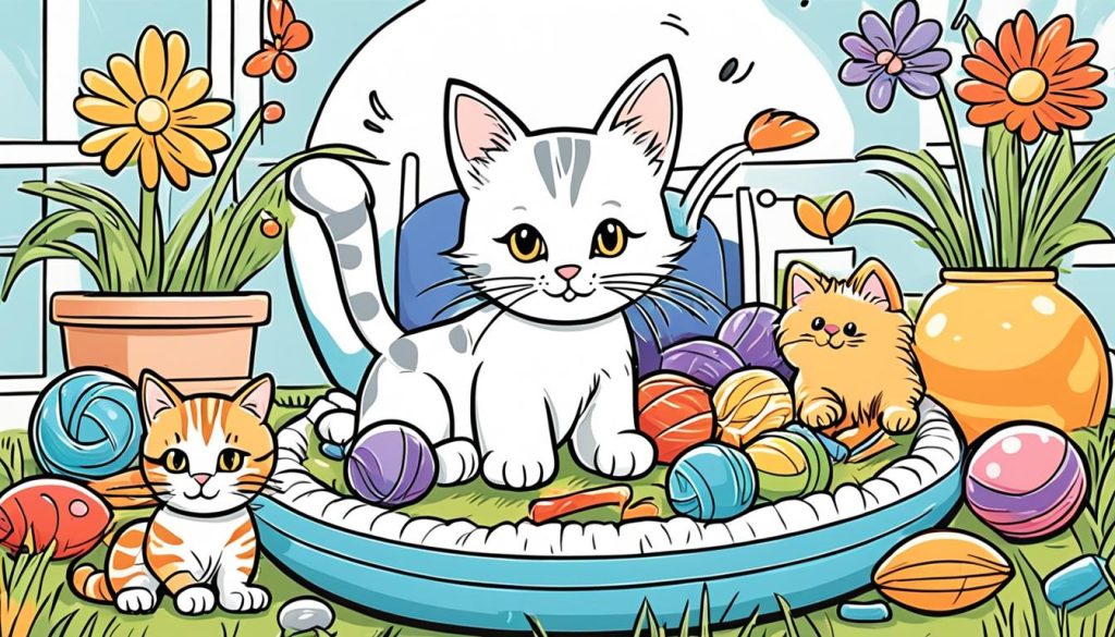Cat coloring book page