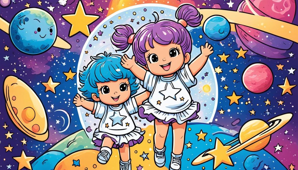 Celestial Charm of Little Twin Stars Coloring Sheets