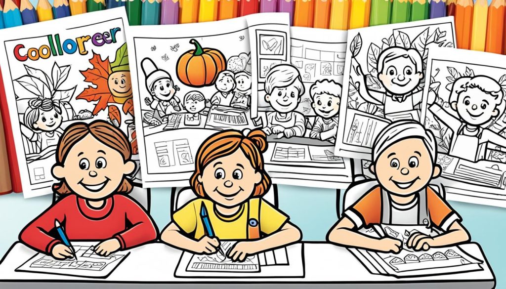 Classroom coloring activity