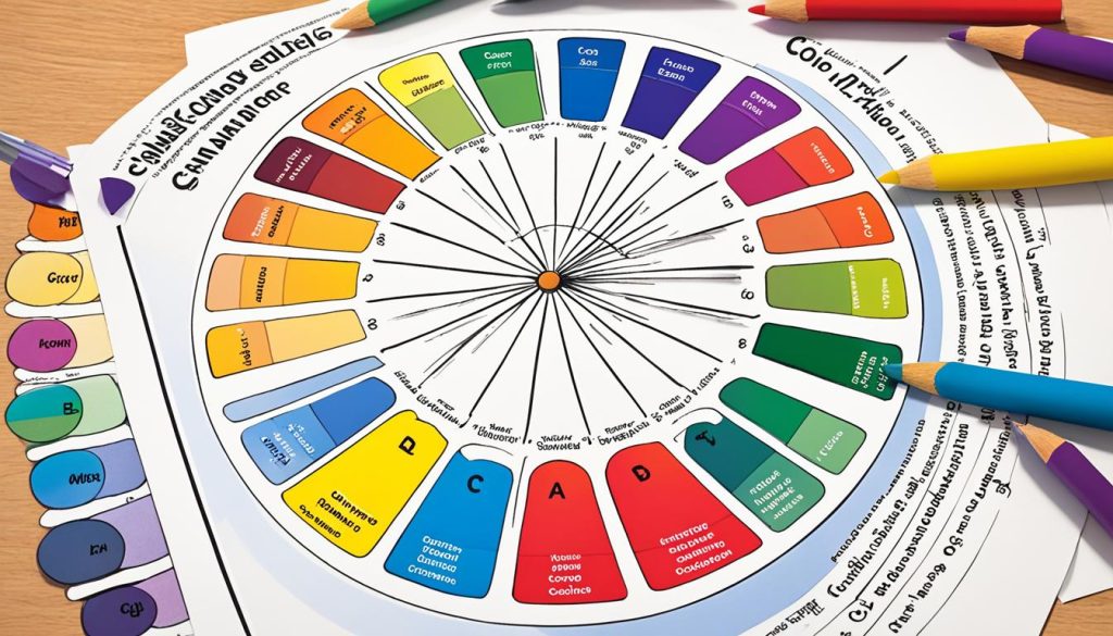 Color wheel and color chart